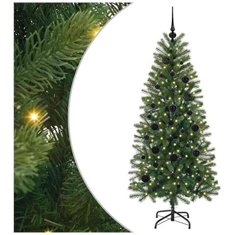 Albero di Natale artificiale con 150 LED Verde 150 cm PE e PVC - Foto 1