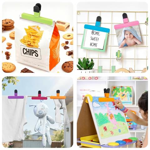 Clip Di Chiusura Per Alimenti - Set Da 5, Clip Ermetiche Per Sacchetti Snack Per La Conservazione Degli Alimenti In Cucina Green - Foto 7
