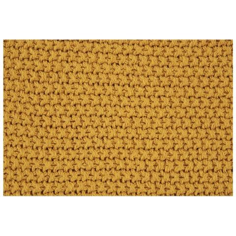 Plaid Santos In Cotone Riciclato Color Ocra 130×170 Cm - Foto 2
