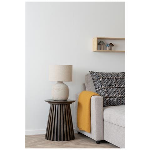 Plaid Santos In Cotone Riciclato Color Ocra 130×170 Cm - Foto 4