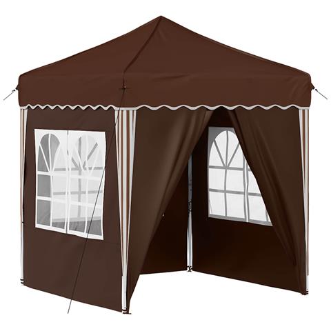 Tenda per feste a pop-up 195 x 195 x 245 cm Marrone - Foto 1
