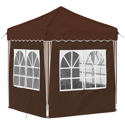 Tenda per feste a pop-up 195 x 195 x 245 cm Marrone - Foto 9