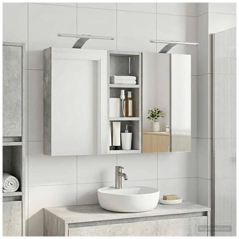 Set di Armadi da Bagno con lo scaffale 3 pcs 80 x 10,5 x 50 cm - Foto 2