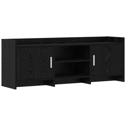 Mobile TV 130 x 33 x 47 cm Rovere Nero Legno ingegnerizzato - Foto 1