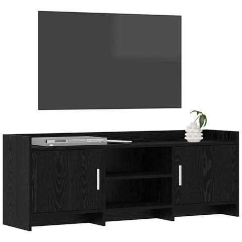 Mobile TV 130 x 33 x 47 cm Rovere Nero Legno ingegnerizzato - Foto 2