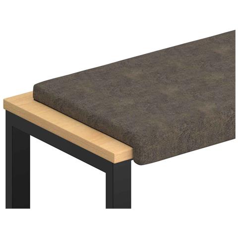Cuscino per panchina Tessuto scamosciato sintetico Grigio Scuro - Foto 1