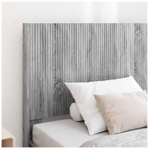 Struttura del letto con stoccaggio e testata Sonoma grigio - Foto 10