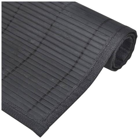 6 Tovagliette Di Bamboo 30 X 45 Cm Nero - Foto 2