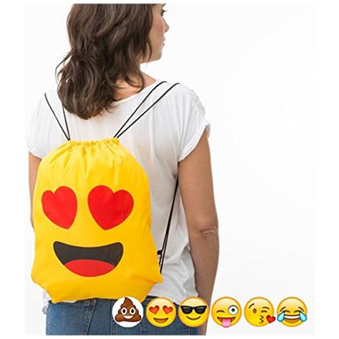 Zaino A Sacca Con Corde Emoticon Kiss - Foto 1