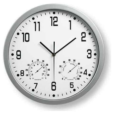 Orologio Weather Station Diam. 35cm Bianco Art. 3217 - Foto 1
