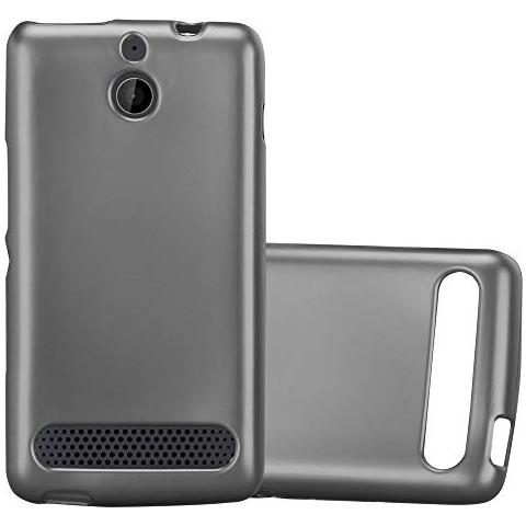 Custodia Compatibile Con Sony Xperia E1 In Grigio Metallico - Coperchio Protettivo In Silicone Tpu Flessibile - Foto 1