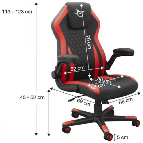 Sedia Gaming Dervish Rosso Nero - Foto 3