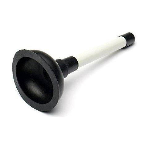 Bh01938 100 Millimetri (4 Pollici) Sink Pistone Con 225 Millimetri (9 Pollici) Manico In Plastica Di Diametro Bianco Nero - Foto 1