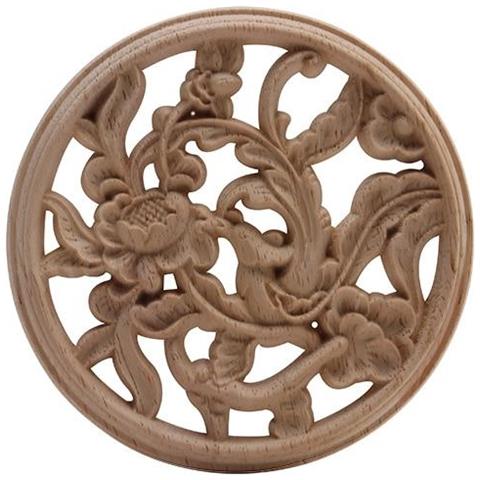 Intarsio in Legno Intagliato 2 pezzi Modanature intagliate in legno ad angolo Fiore Intagliato Onlay Applique Decoro Intarsio in Legno Intagliato per la Decorazione Della Parete dei Mobili 