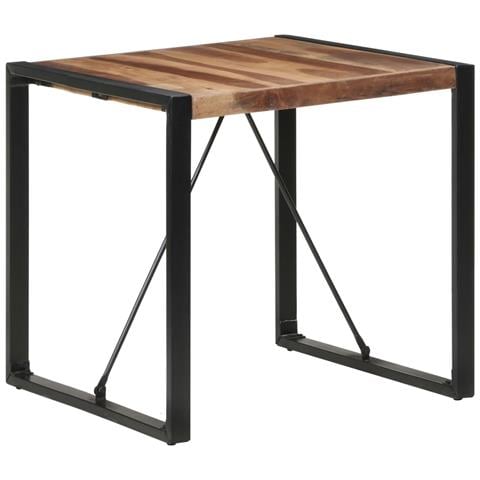 Tavolo Da Pranzo 80x80x75 Cm Legno Massello Finitura Sheesham - Foto 1