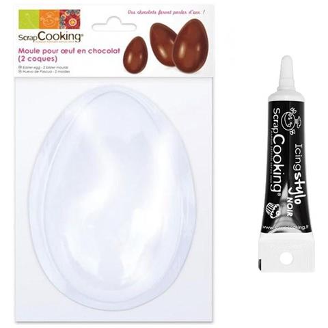 Stampo Per Uova Di Cioccolato + Penna Per Glassa Nera - Foto 1