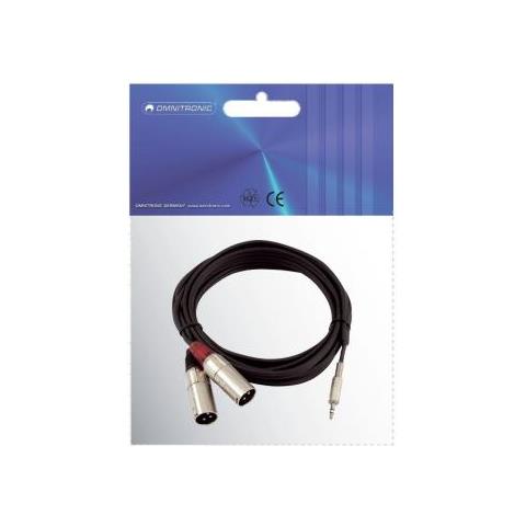 Adaptercable 3.5 Jack / 2xxlr (m) 3m Bk - Foto 3