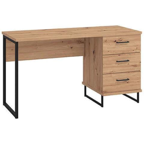 Dodo - Scrivania Moderna Con 3 Cassetti Colore Rovere - Foto 1