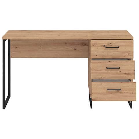 Dodo - Scrivania Moderna Con 3 Cassetti Colore Rovere - Foto 4