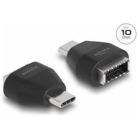 Adattatore Delock Usb Type-c Maschio A Usb 3.2 Key A Femmina Nero - Foto 1