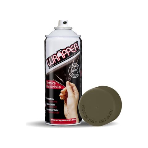 Wrapper, Pellicola Spray Rimovibile, 400 Ml - Kaki Olive - Foto 1