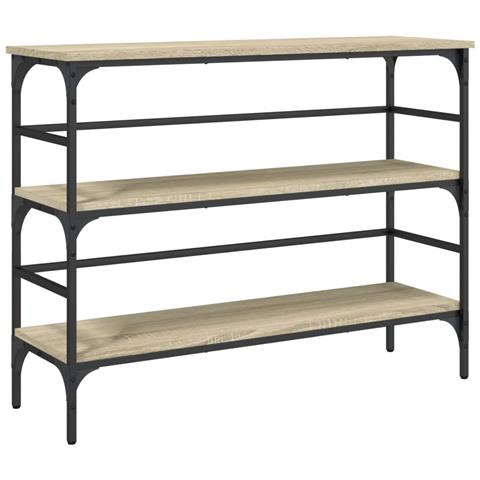 Tavolo Consolle Rovere Sonoma 100x32x75 Cm In Legno Multistrato - Foto 2