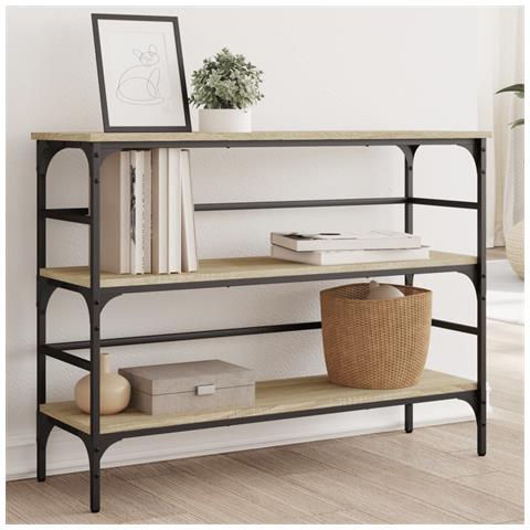 Tavolo Consolle Rovere Sonoma 100x32x75 Cm In Legno Multistrato - Foto 1