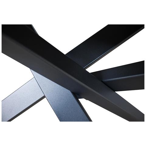 Tavolo Allungabile 90x120/180 Cm Ganty - Bordo Antracite Telaio Antracite - Antracite Spatolato - Foto 2