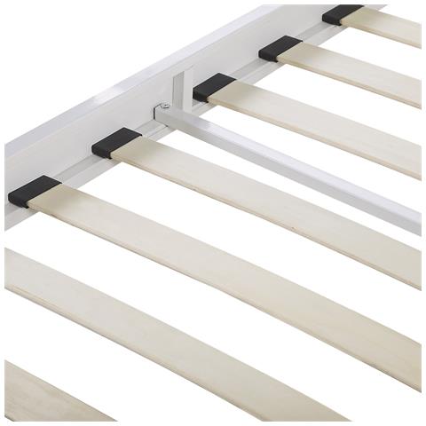 Letto Metallo Maurs 180 X 200 Cm Bianco - Foto 2