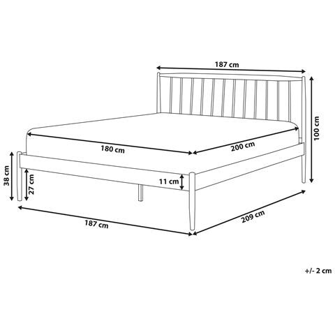 Letto Metallo Maurs 180 X 200 Cm Bianco - Foto 9