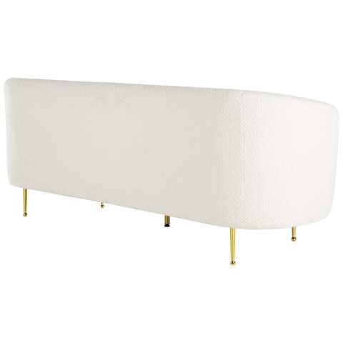 Divano 3 Posti Loen Bouclé Bianco - Foto 7