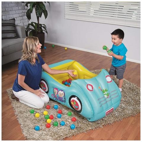 Trade Shop - Macchina Gonfiabile Bambini 2 Anni+ 119x79x51cm Con 25 Palline Multicolore 93535 - Foto 1