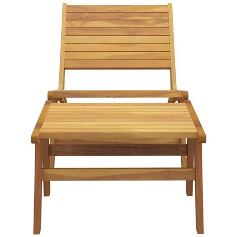 Sedia Da Giardino Con Poggiapiedi In Legno Massello Di Teak - Foto 3