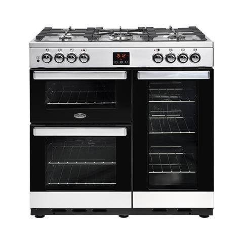 Cucina Elettrica Cookcentre 90 DFT 4 Fuochi a Gas Forno Elettrico Dimensioni 90 x 60 cm Colore Nero / Acciaio Inossidabile - Foto 1