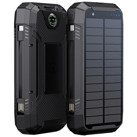 S20000Q Caricabatterie per dispositivi mobili Universale Nero Lightning, Solare, USB Carica wireless Ricarica rapida Esterno - Foto 1