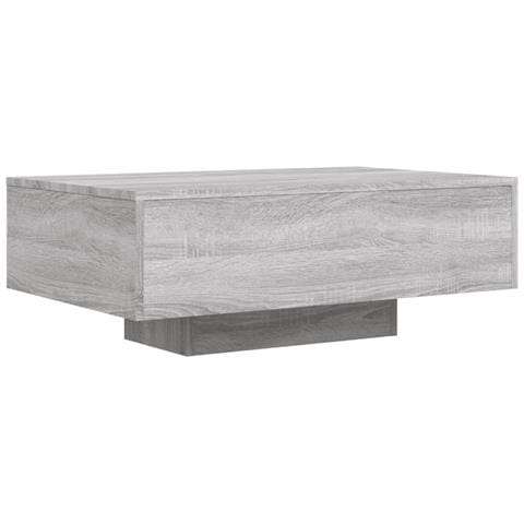 Tavolino Da Soggiorno Con Luci Led Grigio Sonoma 85x55x31 Cm - Foto 3