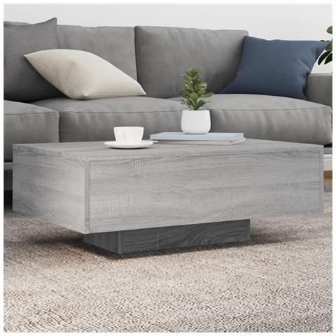 Tavolino Da Soggiorno Con Luci Led Grigio Sonoma 85x55x31 Cm - Foto 1