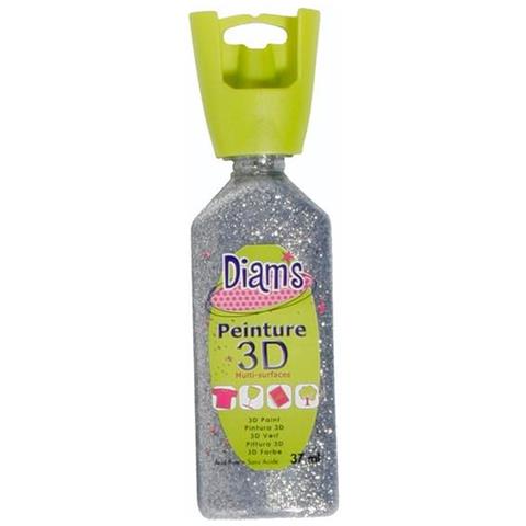 Vernice 3d Multisuperficie Da 74 Ml - Argento Con Glitter - Foto 1