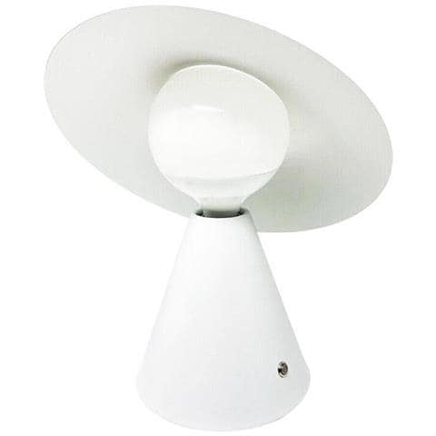 Lampada Da Tavolo Scrivania Comodino Lume Porta Lampadina E27 Lumetto Bianco - Foto 2