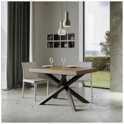 Tavolo Allungabile 90x120/224 Cm Volantis Premium Noce Telaio Antracite - Foto 5