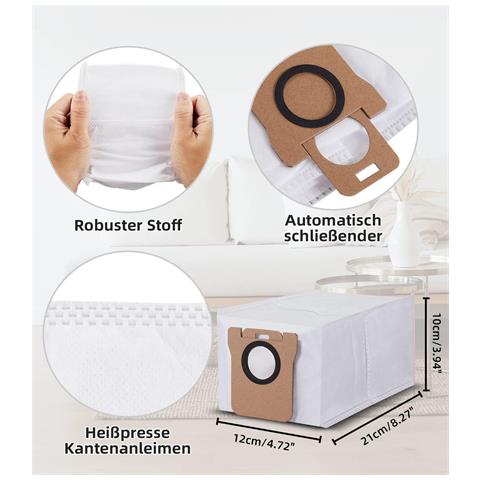 Kit Di Sacchetti Antipolvere Sostitutivi Per Aspirapolvere Robot Xiaomi /dreame - Foto 6