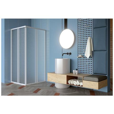 Box Doccia Angolare In Alluminio E Pvc Con Apertura Scorrevole Regolabile - Foto 3