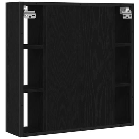 Mobile Bagno Specchio Rovere Nero 60x16x60 Legno Multistrato - Foto 9