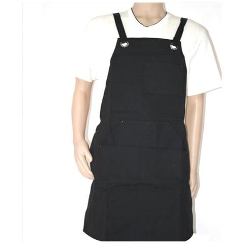 Grembiule Da Lavoro Resistente In Tela Con Tasche Black + Black - Foto 1