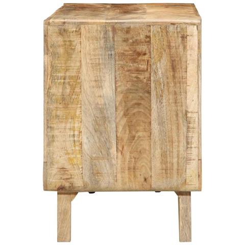 Mobile Porta Tv 105x46x32 Cm In Massello Di Mango Grezzo - Foto 3