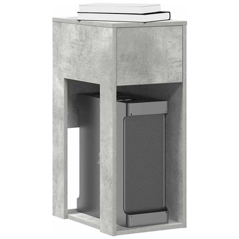 Supporto Per Computer A Torre Con Cassetto Grigio 30x44x74 Cm - Foto 1