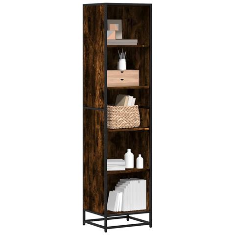 Libreria Rovere Fumo 40x35x170,5 Cm In Legno Multistrato - Foto 1