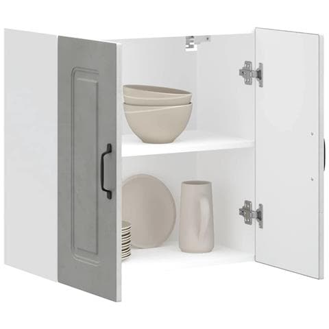 Pensile Da Cucina Kalmar Grigio Cemento In Legno Multistrato - Foto 1