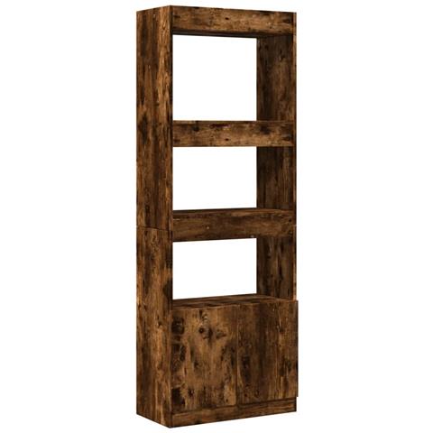 Credenza Rovere Fumo 63x33x180 Cm In Truciolato - Foto 2