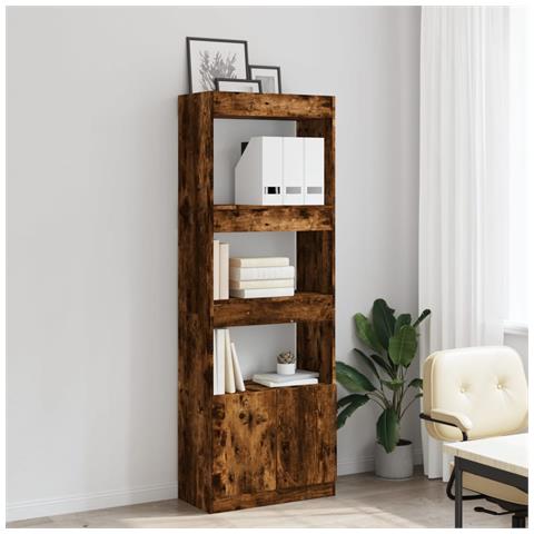 Credenza Rovere Fumo 63x33x180 Cm In Truciolato - Foto 3